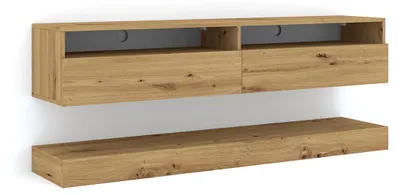 Immagine prodotto di Lavagna TV Duo 160 cm sospesa rovere Artisan senza illuminazione
