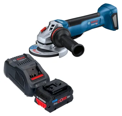 Produktbild von Bosch GWS 18V-10 P Professional Akku Winkelschleifer 18 V 125 mm Brushless + 1x ProCORE Akku 5,5 Ah + Ladegerät