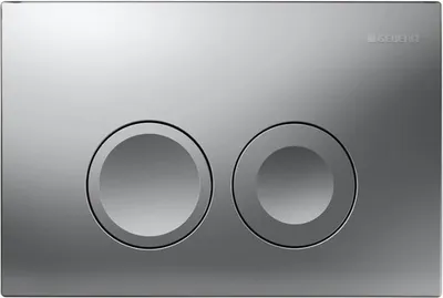Produktbild von GEBERIT DELTA25 WC Betätigungsplatte für 2-Mengenspülung, chrom matt