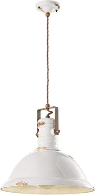 Produktbild von Ferroluce Industrial Hängelampe 40cm Weiß Rund