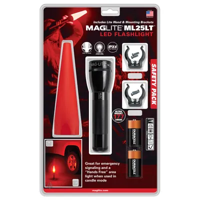 Produktbild von Mag-Lite® ML25LT 2C LED Taschenlampe für das Auto mit rotem Leuchtkegel Aufsatz