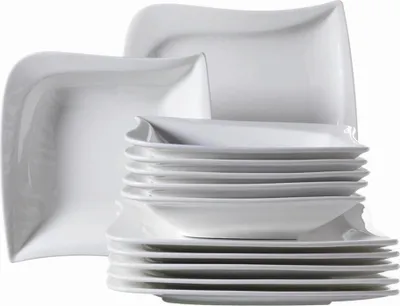 Image de Mäser 576-001 La Musica Service de table, blanc, 12 pièces (1 set)