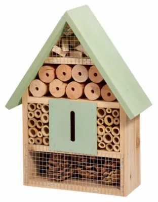 Zdjęcie produktu dla HOWHOMELY | Ule dla pszczół – hotel dla owadów – zielony – 9 x 22 x 29 cm – dom dla owadów – do ogrodu – na balkon – dekoracyjny