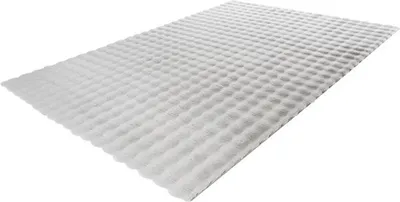 Produktbild von Lalee Harmony - 3d Teppich - Teppich - Teppich - Hochflor - Superweich - Flauschig - Glänzend - 3D Würfel - Kaninchen - 200x290 cm Silbergrau