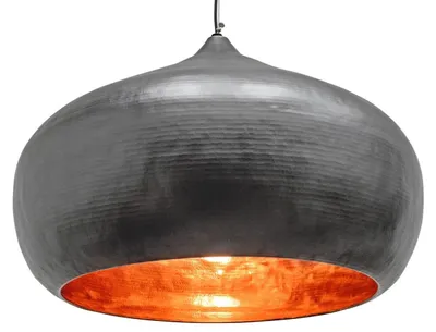 Produktbild von Casa Padrino Luxus Hängeleuchte Grau Ø 85 x H. 60 cm - Moderne Pendelleuchte im Industrie Design