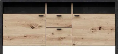 Produktbild von TV-Möbel In-Loft 135cm - Eiche alt/schwarz