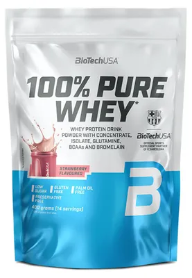 Produktbild von Biotech USA 100% Pure Whey 400g Erdbeere