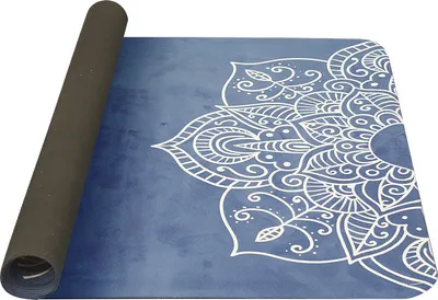 Image de Tapis De Yoga Yate Caoutchouc Naturel 4Mm H Bleu