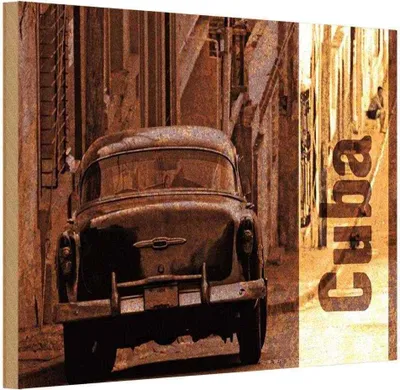 Produktbild von vianmo Holzschild 20x30 cm Cuba Auto Garage Werkstatt