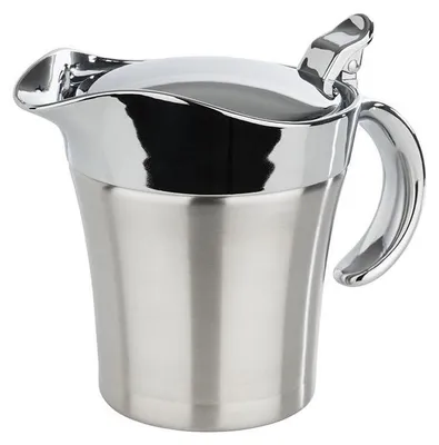 Produktbild von APS 40207 Thermo-Sauciere, Edelstahl, doppelwandig, Klappdeckel, 0,4 Liter, 19 x 12,5 cm, Höhe 13 cm