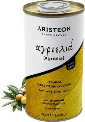 Obrázek produktu pro EXTRA VIRGIN AGRIELIA Olivový olej z divokých stromů - 250 ml Řecko Zakynthos Na lačno