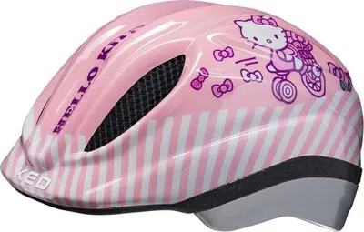 Image de KED Meggy II Originals | Casque de vélo pour enfants Filet anti-insectes Feu arrière LED intégré Technologie maxSHELL, hello kitty    44-49 (XS)
