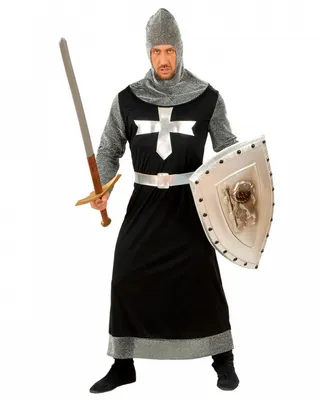 Produktbild von Dark Crusader Ritter Kostüm für Mittelalter Fans Männer Größe: S