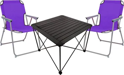 Produktbild von 3teiliges Campingmöbel Set Campingtisch Campingstuhl L70xB70xH56cm