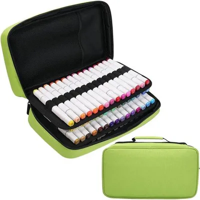 Produktbild von große Marker-Organizer-Tasche, Etui für 60 Markierer, große Markierer-Tasche für Markierer und Stifte