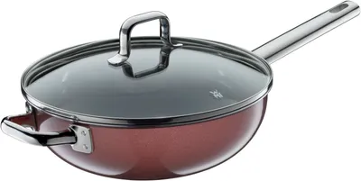 Produktbild von WMF Fusiontec Mineral Wok mit Glasdeckel, 28 cm, Rose Quartz 3201113915 4000530750686