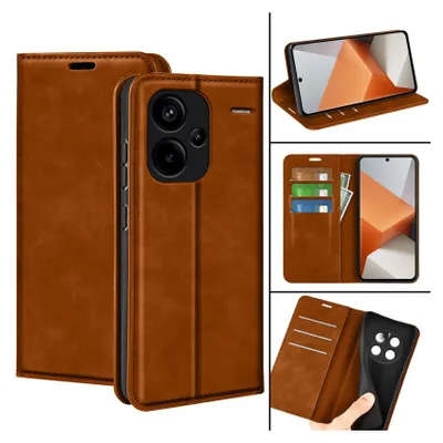 Produktbild von Handy Tasche für Samsung Galaxy A16 Schutz Hüllle mit Kartenfächer Magnetverschluss Cover Case Etui aus Velour Kunstleder