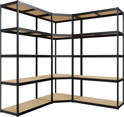 Produktbild von CLP 3er Regalsystem schwarz
