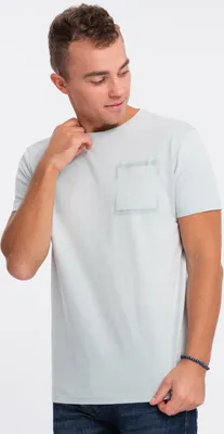 Obrázek produktu pro Ombre Clothing Pánské tričko s krátkým rukávem Themphie světle šedá L