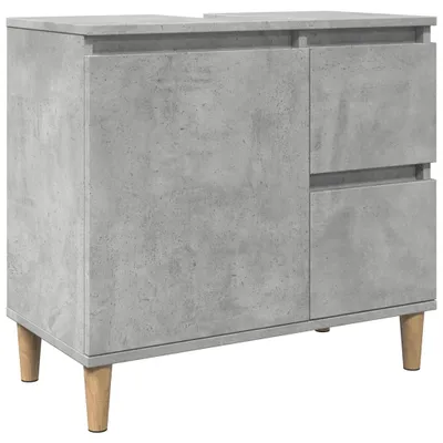Produktbild von Waschbeckenunterschrank Betongrau 65x33x60 cm Holzwerkstoff