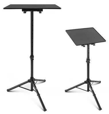 Image de Support d'ordinateur portable support d'écran - Hauteur réglable jusqu'à 100 cm - Pliable - 35,5 x 28 cm