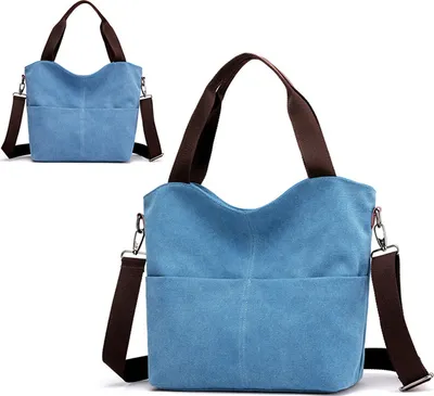 Image de Canvas Sacs à bandoulière Sac de transport en similicuir - Type C/Bleu
