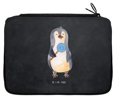 Produktbild von Mr. & Mrs. Panda Federtasche Pinguin Lolli - Kreidetafel - Geschenk, Süßigkeiten, Naschen, Federmäppchen, Spruch, Pinguine, Heißhunger, Etui, Schlampermäppchen, Mäppchen