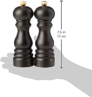 Produktbild von Famanu Gewürzmühlen Set - Handmühle für Salz und Pfeffer, Holz