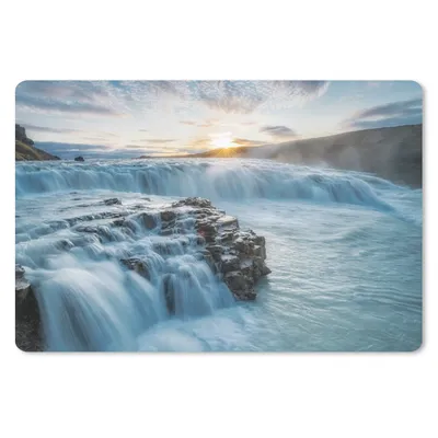 Produktbild von MuchoWow® Mauspad Mousepad Wasserfall - Wasser - Steine - Sonne - Natur 27x18 cm - Mousepads - Maus Mat - Pad - Mausunterlage - Büroartikel - Desk Matten