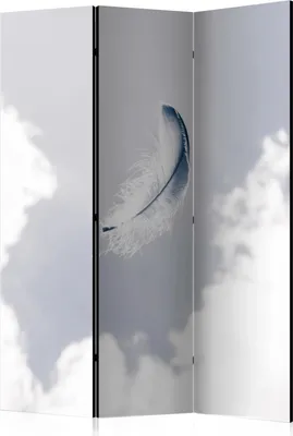 Produktbild von 3-teiliger Einseitiger Vlies Paravent - Angelic Feather 135x172 cm Tiere b-B-0201-z-b