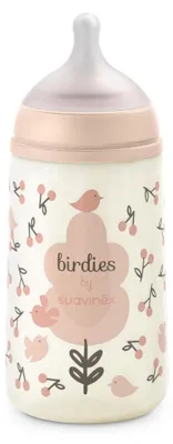 Zdjęcie produktu dla Butelka dla niemowląt Birdies – smoczek SX Pro M – 270 ml – od 3 do 6 miesięcy – różowa
