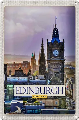 Produktbild von Blechschild Reise 20x30cm Edinburgh Scotland Uhrturm