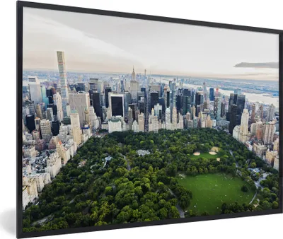 Produktbild von MuchoWow® MuchoWow® Gerahmtes Poster New York - Central Park - Natur 90x60 cm - Poster mit zchwarzem Bilderrahmen - Fotorahmen - Foto-Plakat