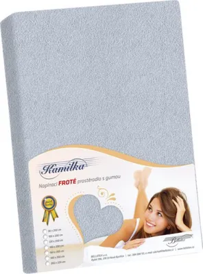 Zdjęcie produktu dla Prześcieradło frotte - 180x200x40 -  szare