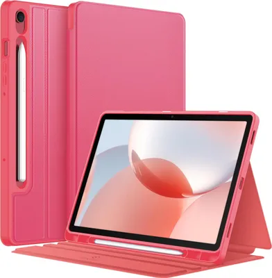 Produktbild von Fintie Hülle für Samsung Galaxy Tab S10 Lite/S10 FE 10.9" 2025/S9 FE 10.9"/S9 11" mit S Pen Halter, Slim TPU Folio Tablet Schutzhülle mit Standfunktion, Korallenrot