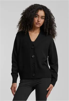 Obrázek produktu pro Dámský svetr Urban Classics Ladies Rib Cardigan black - S