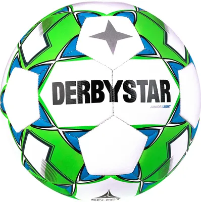 Image de Ballon de football léger DERBYSTAR Junior Light 350g blanc/vert/bleu 5