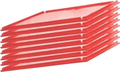 Produktbild von SparSet 5x Auflagedeckel für Eurobehälter Fleischerkasten E1 / E2 / E3 | HxBxT 1,5x40x60cm | Rot | Fleischerkiste, Fleischkiste, Metzgerkiste, Fleischbehälter