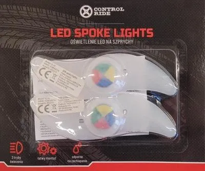 Zdjęcie produktu dla Oświetlenie na szprychy rowerowe 1 LED niebieskie
