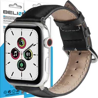Image de Beline Apple Watch Leather Strap 38/40/41Mm Black /Black