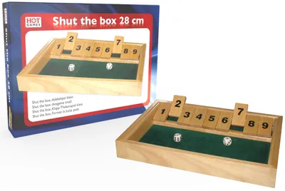 Produktbild von HOT Games Shut the box Würfelspiel klein 28x20x3cm.