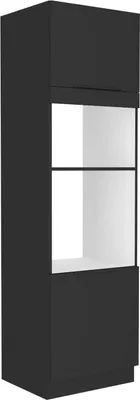 Produktbild von Hochschrank für Backofen und Mikrowelle Siena schwarz 60 DPM-210 2F