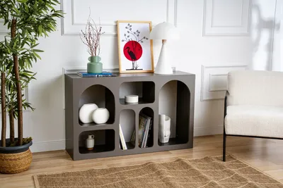 Obrázok produktu pre Skye Decor, kvalitná konzolová zostava (3 kusy), farba antracit, 100% melamín | 100% MDF