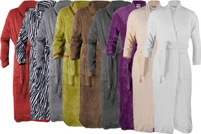 Produktbild von Flauschiger Bademantel Uni, verschiedene Farben, Damen Größe:40/42, Farbe:Creme