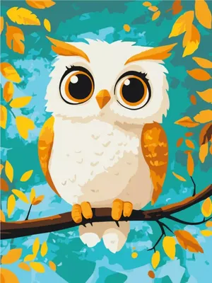 Obrázek produktu pro Malování podle čísel Brushme 30 x 40 cm Kids – Sova