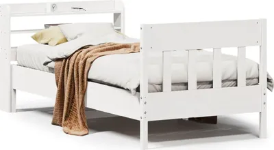 Obrázok produktu pre vidaXL Posteľ z masívu bez matraca biela 90x190 cm borovicové drevo