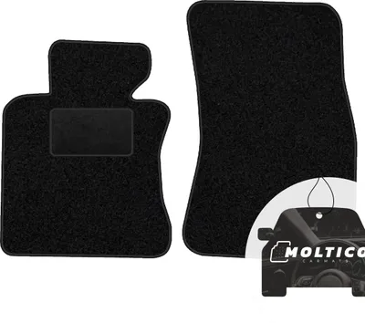 Immagine prodotto di moto-MOLTICO Tappetini anteriori per auto Velours Tappetini auto neri Set 2 pezzi adatto per BMW Serie 6 E64 Cabrio 2004-2011