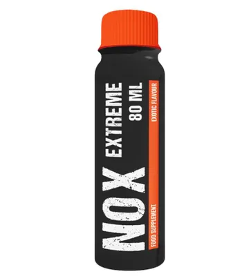 Produktbild von nowmax® NOX EXTREME 80 ml – Pre-Workout Shot, 300 mg Koffein, Taurin, Citrullin