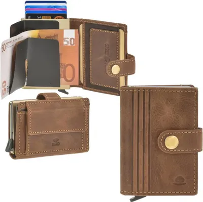 Produktbild von Greenburry Vintage Geldbörse RFID Schutz Leder 7.5 cm