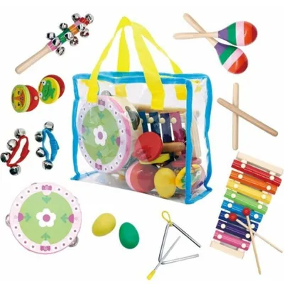 Immagine prodotto di Set musicale di 14 strumenti + borsa Ecotoys